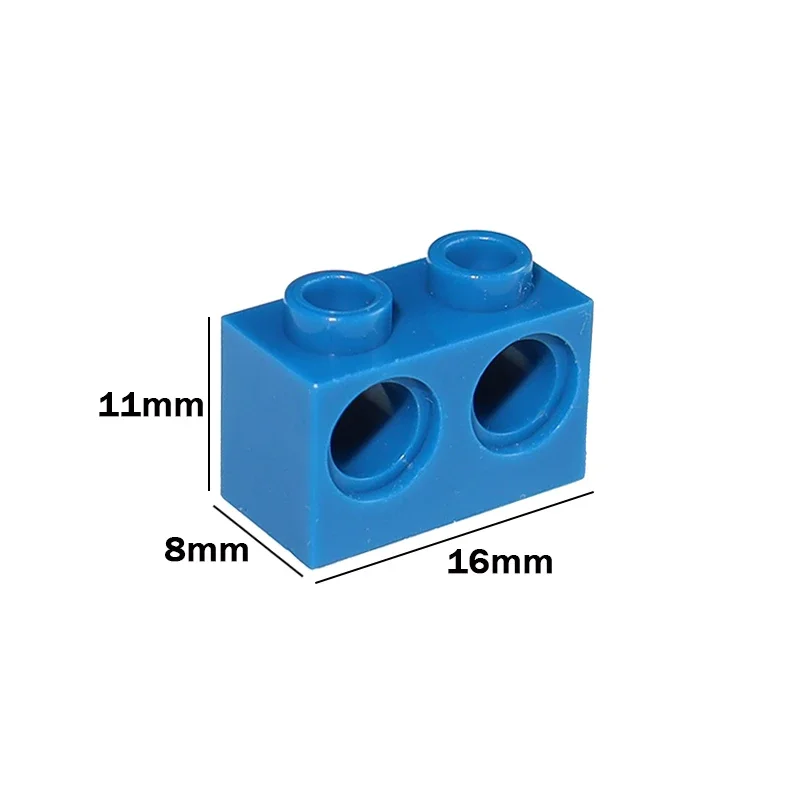

Brick 1x2 with 2 Holes MOC Technical Assemble Particles 32000 DIY Building Blocks Educational Toy for Kids
