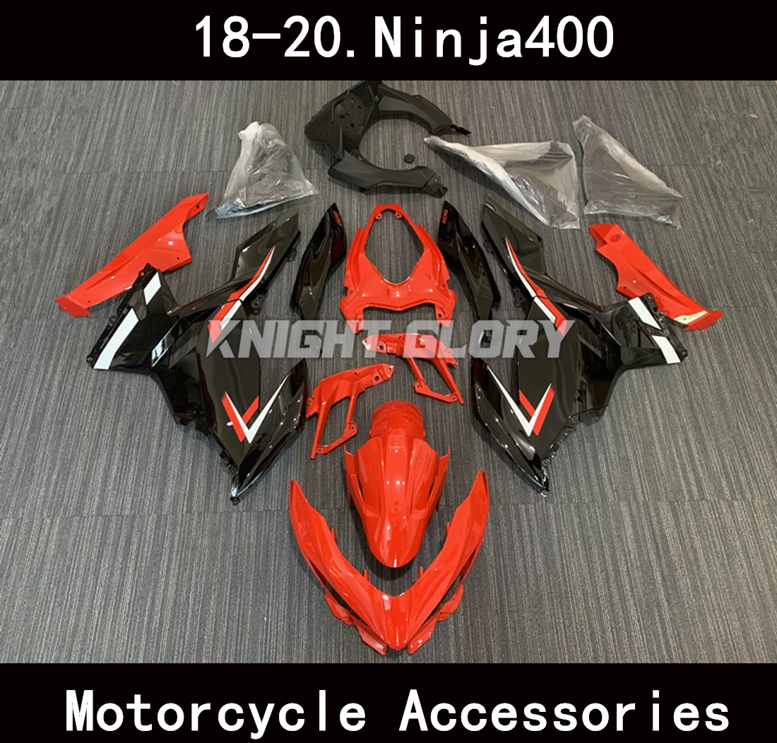 Suitable for Ninja400 EX400 motorcycles of 2018 2019 2020 models. Shell and body kit. ABS injection molding.