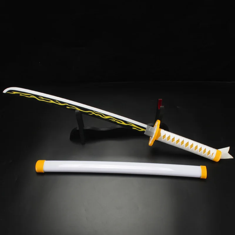 Demon Sword Katana Zenitsu Cosplay rekwisieten originele Anime-patronen Halloween- en kerstcadeaus met riem en houder