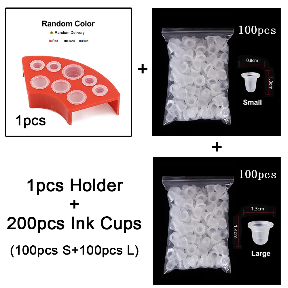 1000/500/100 stücke Einweg Silikon Tattoo Ink Cup Caps Pigment Halter Container Tattoo Ink Caps Halter Tattoo zubehör