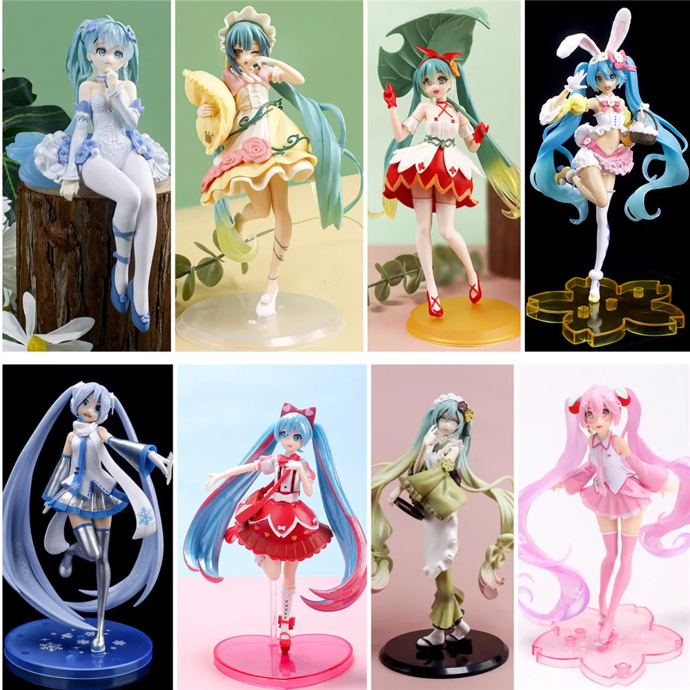 Bandai Hatsune Miku Anime Characters 15 CM PVC Figure Collection Model Doll Ornaments Toys Gift