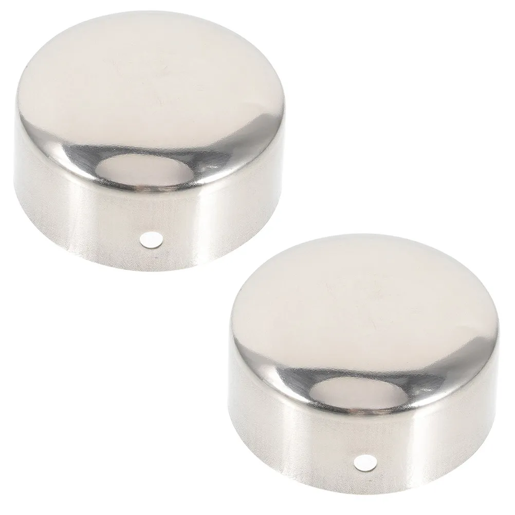 2Pcs Shine Finish Handrail End Caps Caps for Tube Secure Fit Plug Connector Hardware Accessories Plug Fittings