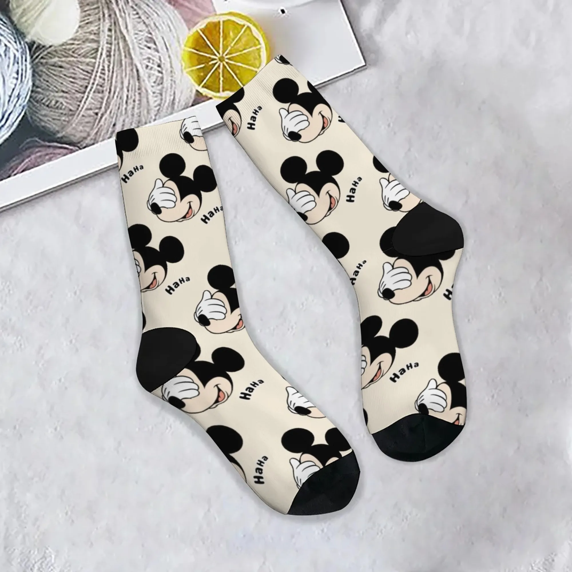 

Новинка, забавные мужские носки с Микки Маусом, удобные дышащие нескользящие повседневные носки в стиле Харадзюку, ретро носки для экипажа, подарок на вечеринку