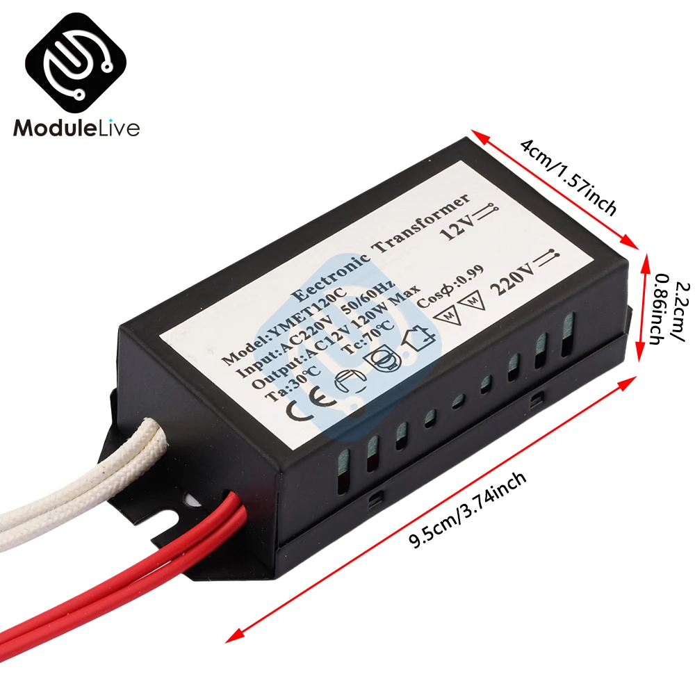 Sufficient Power Electronic Transformer For Halogen Lamp Light AC 110V 220V To AC 12V 20W-250W Optional 60W 120W 160W Inverter