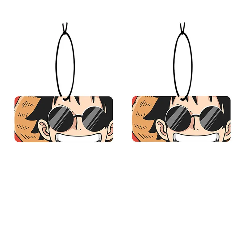 Anime One Piece Rufy Ciondolo per auto Ciondolo per pezzo profumato Aromaterapia Carta d'acqua Decorazione per auto Kawaii Figura anime Regali giocattolo