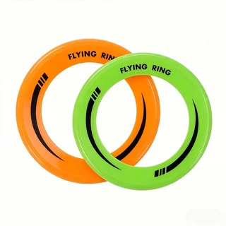 2Pcs Hollow Flying Ring Polypropylene Lightweight Durable Outdoor Flying Disc Toy for Beach Park Dog Training