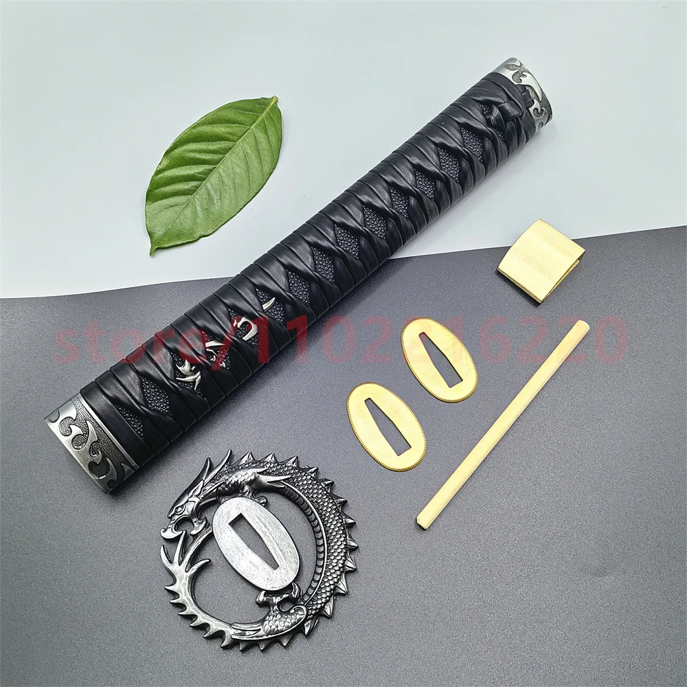 

Высококачественная ручка Tsuka, сплав Tsuba, защита для рук, латунь Habaki Seppa для японского настоящего японского самурая, катаны, фитинги для меча