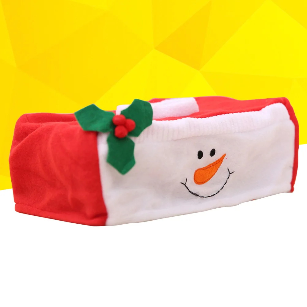 

2pcs Christmas Tissue 2 Paper Cover Holder Pcs Paper Cover Holder Napkin Case Bathroom Decor Snowman Design Home Accessories
