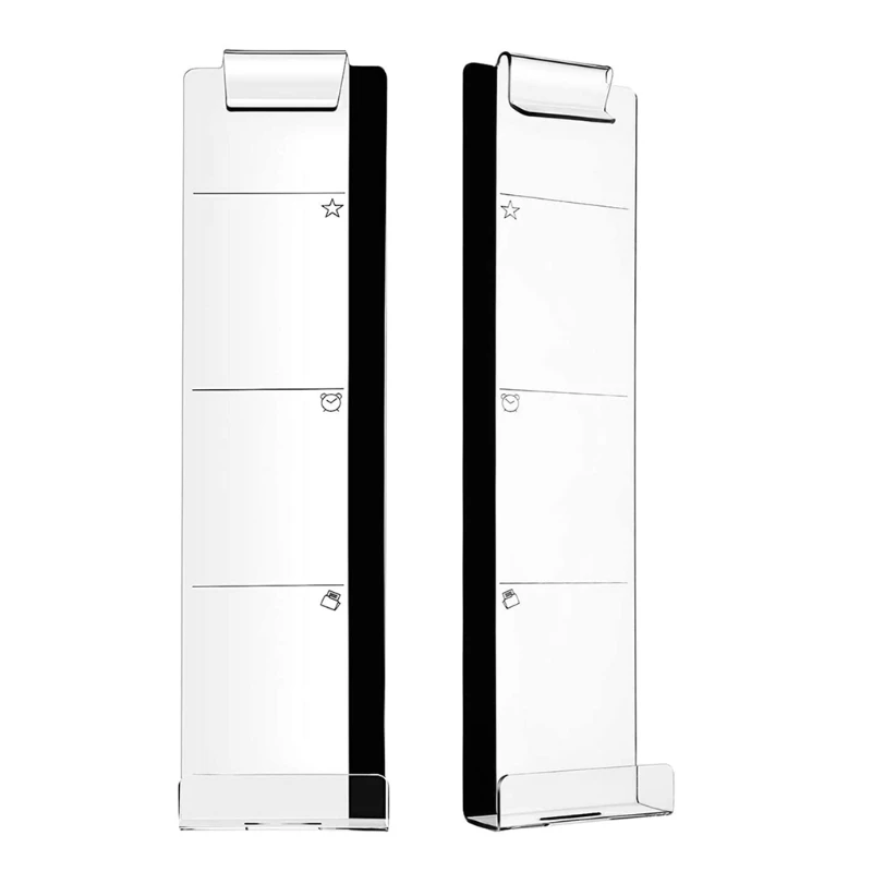 2PCS(Left & Right) Acrylic Memo Board Transparent Sticky Note Board for Doing List Schedule Timetable