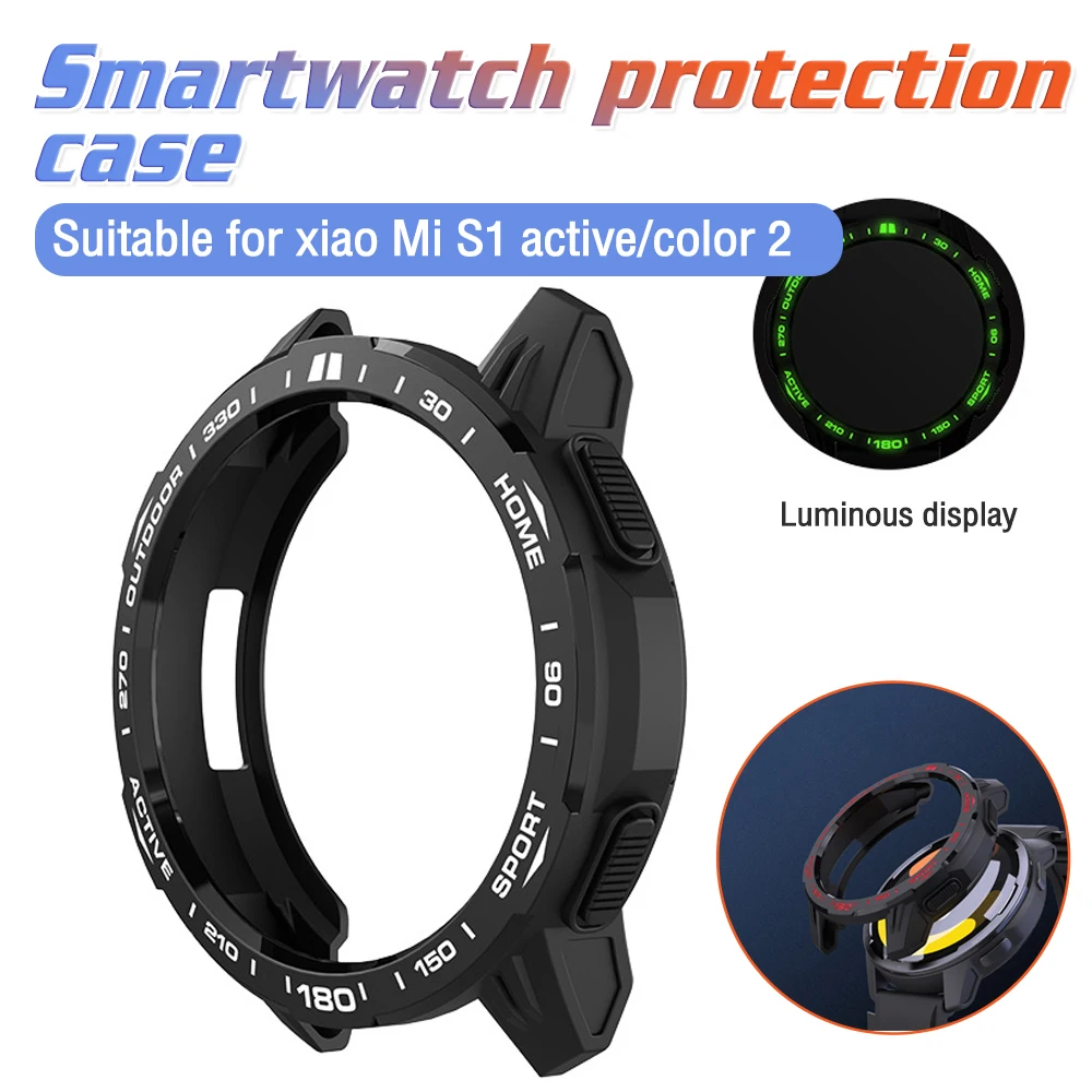 

Smart Watch Screen Protector Case Compatible For Xiaomi S1 Active Watch Cover Scratched Resistant Protective Cover Bumper Shell