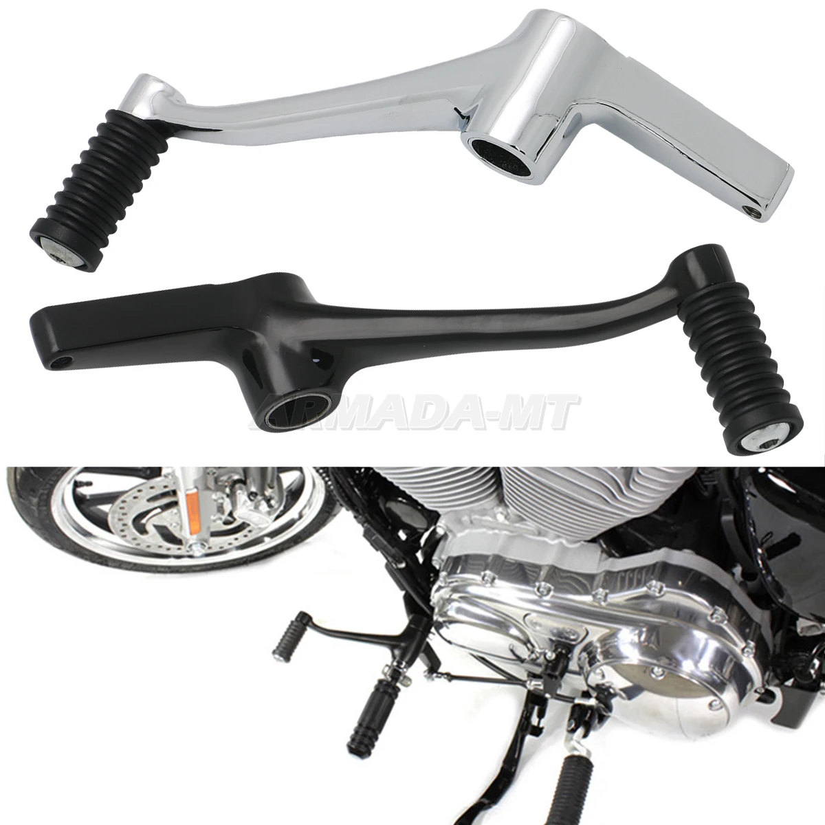 Motorcycle Shift Lever with Shifter Pegs Heel Toe CNC Pedal Forward Controls For Harley Sportster XL883 XL1200 Forty Eight X48