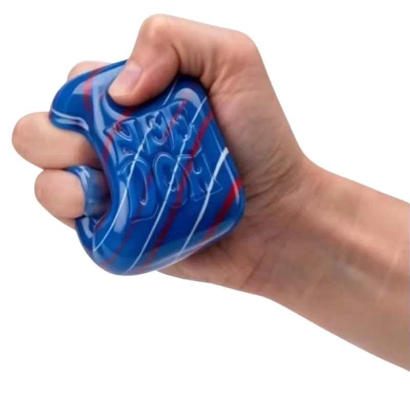 NeeDoh Nice Cube Swirlin’ USA Limited Edition - Sensory Toy with a Super Solid Squish - Unique Swirling Color Blend
