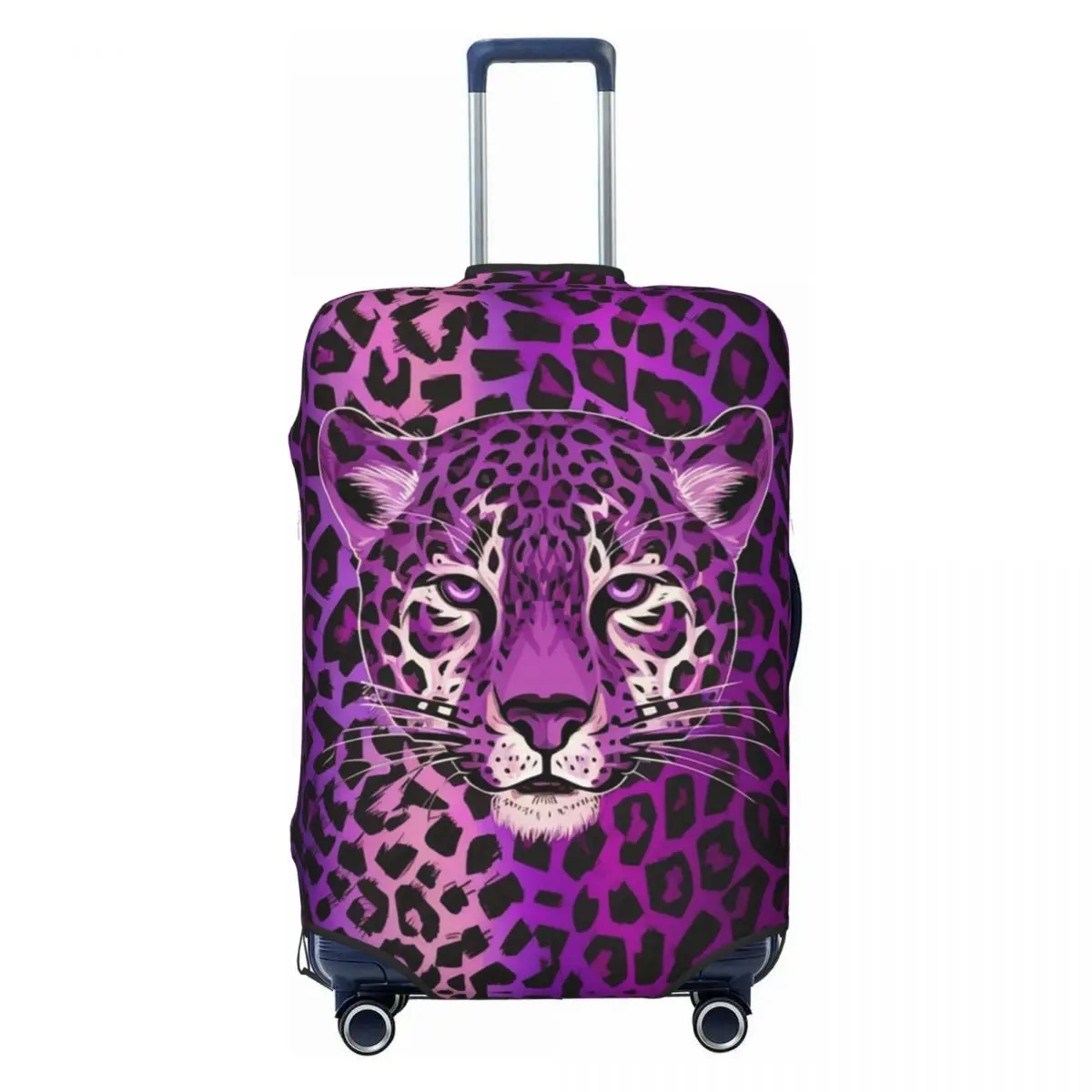 

Cute Cute Purple Leopard Print Luggage Cover Protector Dust Proof Animal Skin Cheetah Travel Suitcase Covers