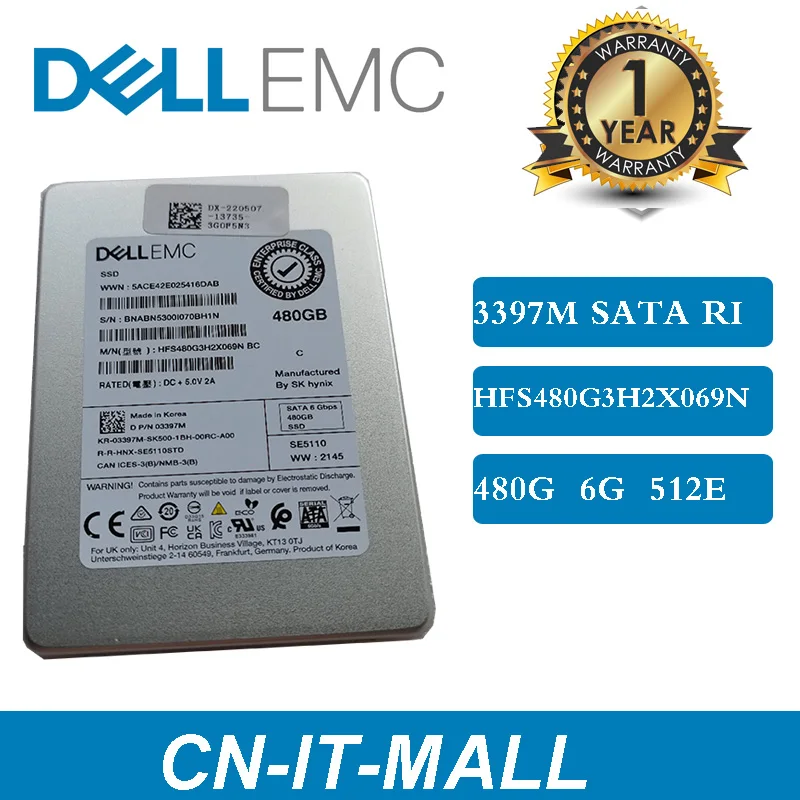 مراجعة وتحليل لمحرك الأقراص الصلبة Dell 3397M 03397M HFS480G3H2X069N 480 جيجابايت SATA 6 جيجابت/ثانية