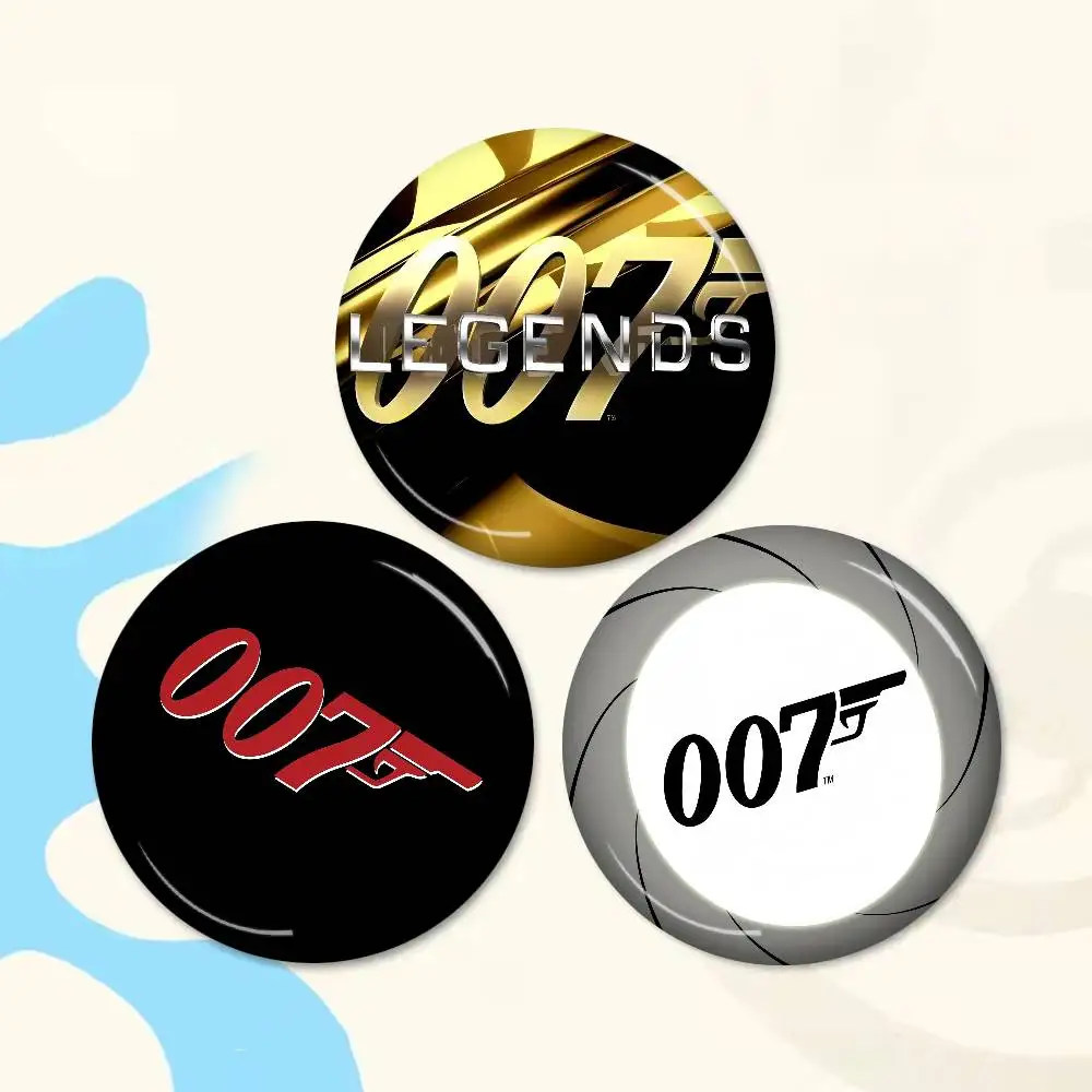 British Legend J-James B-Bond 007 Anime Brooches Cute Cartoon  Badge Jacket Jeans Lapel Pin Gift Accessorie