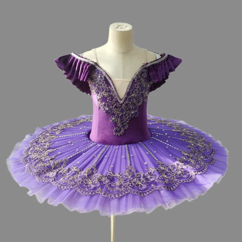 Novo vestido de balé infantil dança gaze meninas cisne lago desempenho ballet tutu