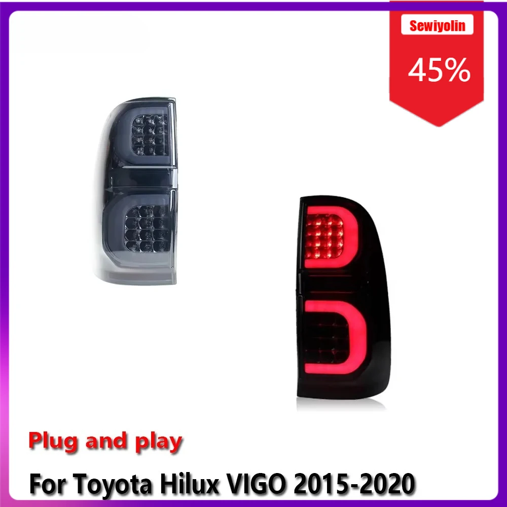 

Автомобильные светодиодные фонари Sewiyolin в сборе для Toyota Hilux VIGO 2015-2020, автомобильные противотуманные фары DRL, стоп-сигналы поворота Plug And Play