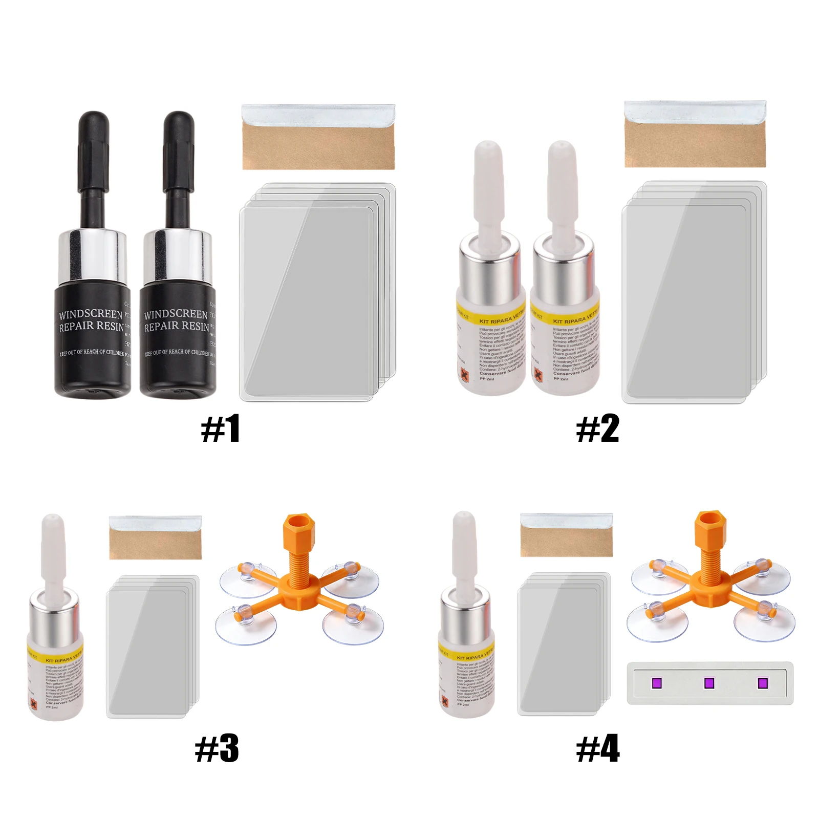 Windshield Chip Repair Kit Cracked Windshield Repair Kit Glass Repair Liquid for Cracks DIY Long-Lasting with Invisible Repairs