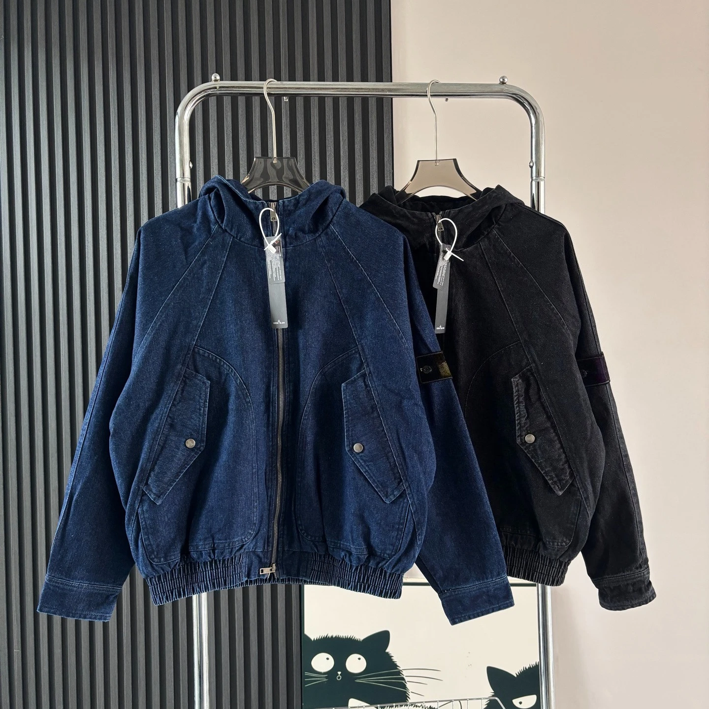 

Новинка 2023 года, мужская джинсовая куртка Maden в стиле ретро, тяжелая потертая куртка с капюшоном, рабочее пальто на молнии с большими карманами на осень