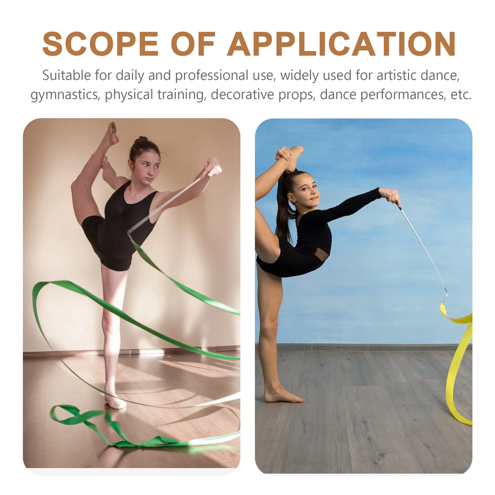 

Performing Dance Ribbon Lightweight Gymnastics Streamer for Daily Professional Use Decorative Props Twirling Exercise