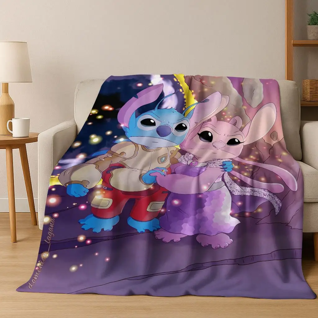 ثلاثية الأبعاد ليلو وستيتش الوحش الكرتون لطيف الطفل الفانيلا بطانية لينة بطانية دافئة لغرفة النوم غرفة المعيشة السرير السفر نزهة هدية