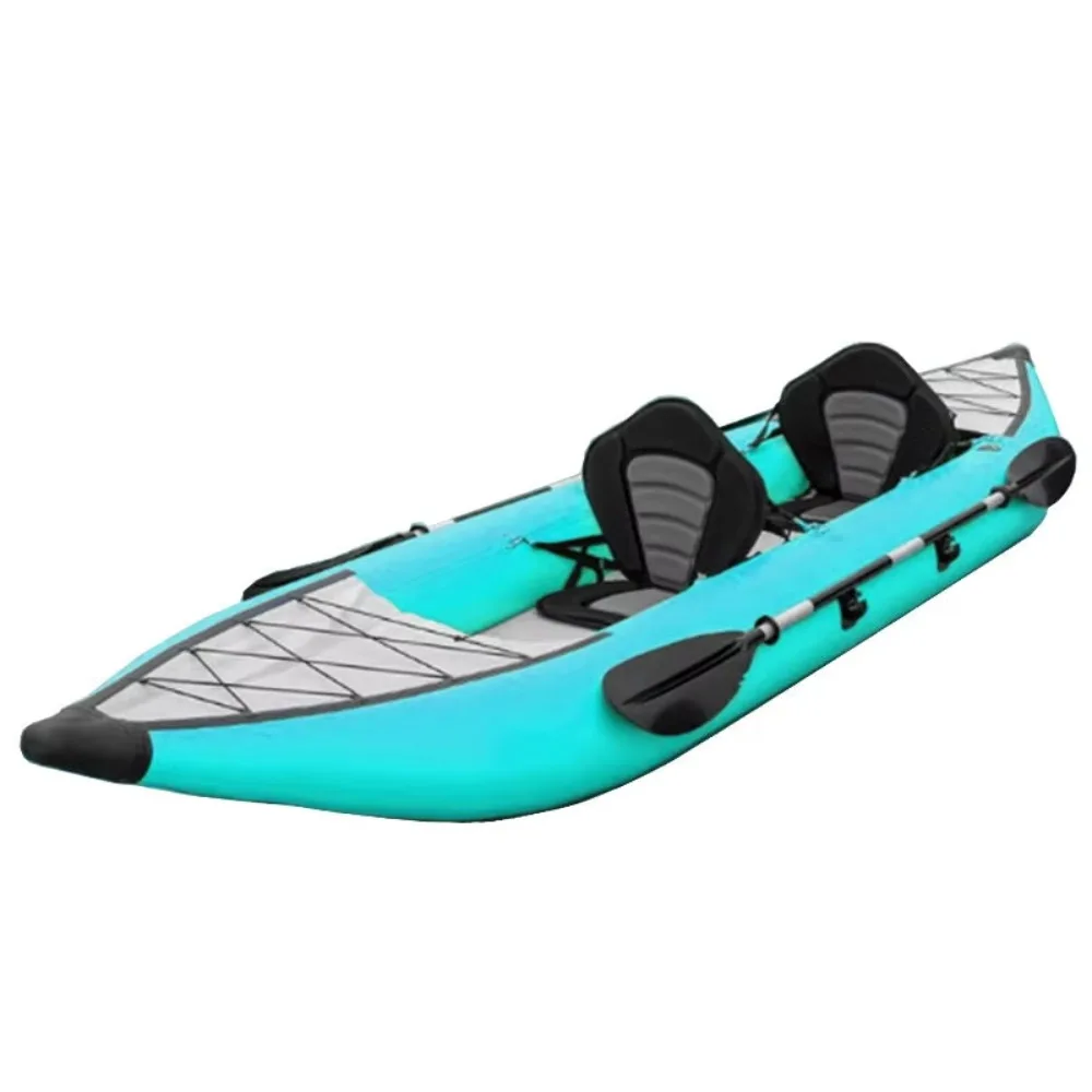

2026 Kayak 2 Person Inflatable Boat With Paddles and Pump, Inflatable Drop Stitch PVC 2 Person Fishing Kayak