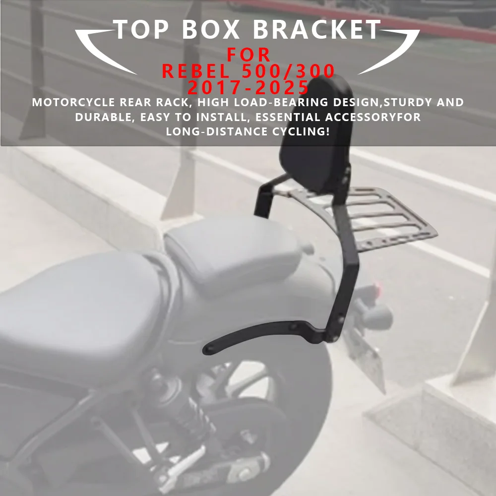 

MTKRACING For HONDA REBEL 500/300 2017-2025 Motorcycle Detachable Passenger Backrest Sissy Bar Luggage Rack Accessories