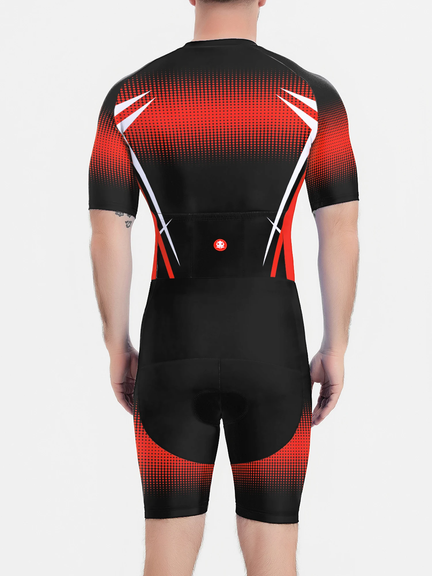 KRAKEN OCTOPUS cycling bodysuit dot print quick dry cycling jumpsuit men's triathlon set with three back pockets Thin cushion