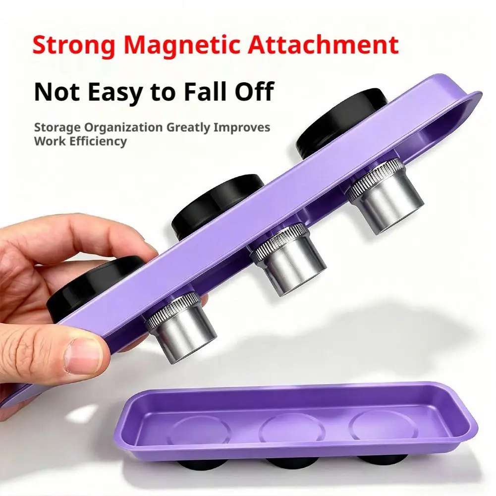 Rafford Magnetic Parts Tray Set Magnetic Bowl Screw Bit Nut Holder Bowls for Garage Workshop DIY Store nuts,bolts,pins,tools,etc