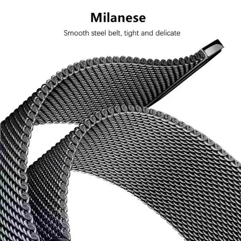 Cinturino ad anello milanese per Xiaomi Mi Band 8 9 10 Smartwatch Bracciale traspirante in metallo con facile regolazione Mi band 10 Accessori Correa