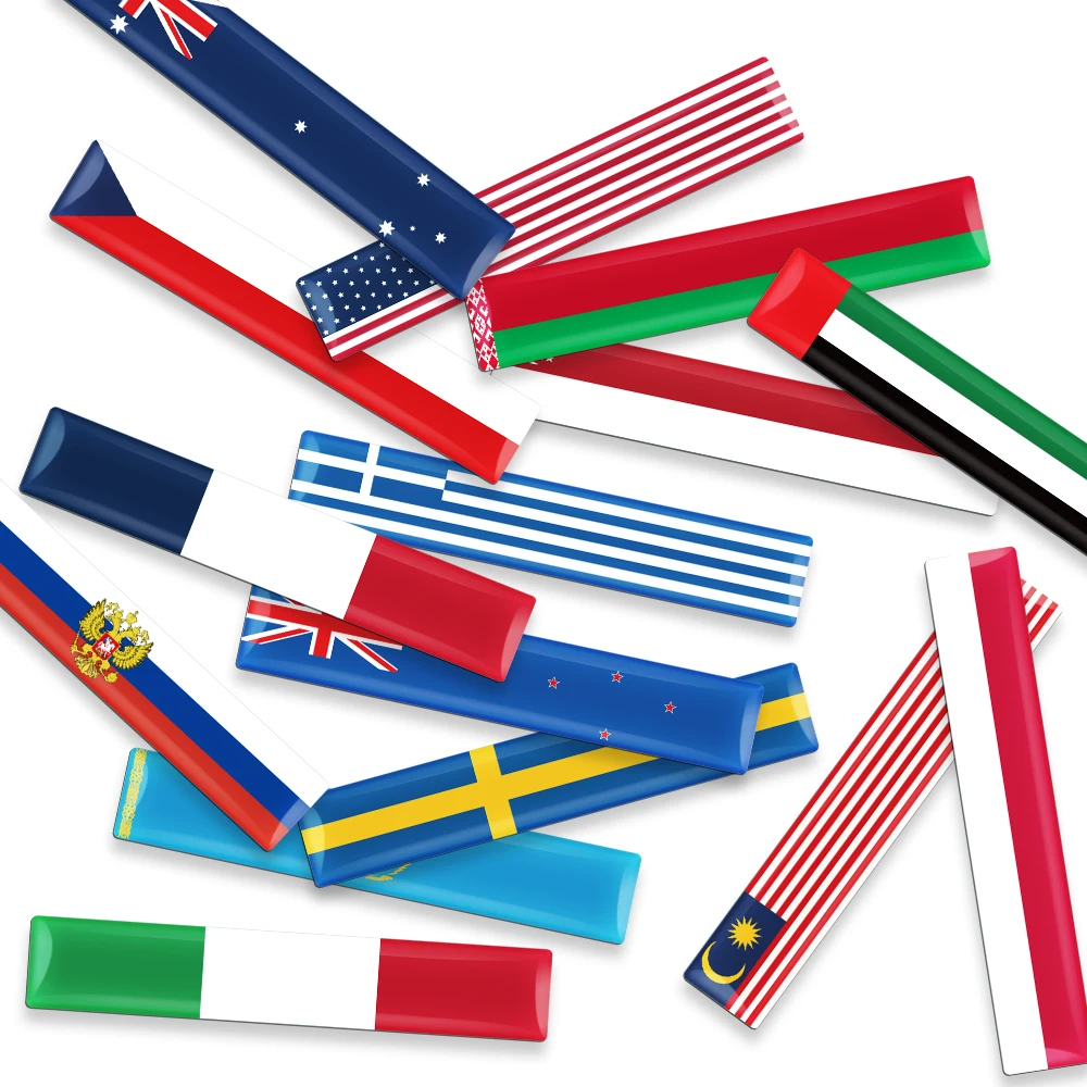 10PCS 3D Epoxy National Flag B - Car Accessories Uk ulasan dan harga