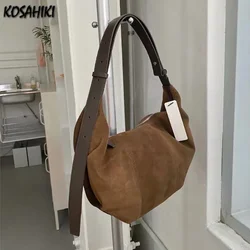 Japońska Y2k estetyczna matowa torba na ramię pod pachami wszystkie mecze torebki w stylu vintage kobiety Casual Grunge torby Hobo Streetwear Trendy