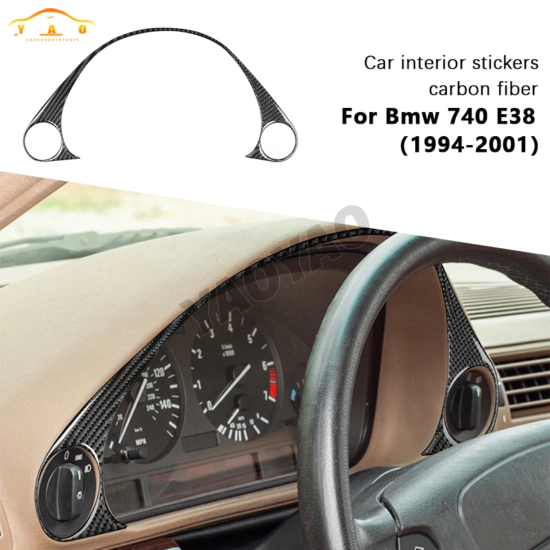 

Carbon Fiber Speedometer Instrument Panel Trim Sticker For BMW 7 Series E38 740iL 1995-2001 Car Interior Accessories