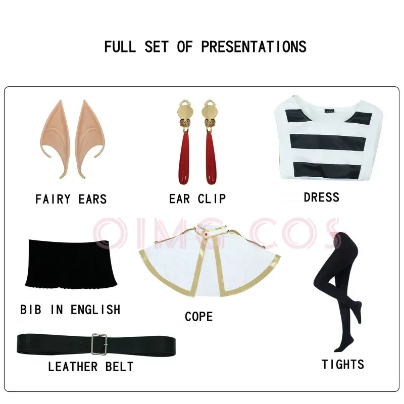 Sky02 Frieren 장례식에서 코스프레 Himmel 의상 카니발 유니폼 가발 애니메이션 할로윈 의상 여성 Game88Li #