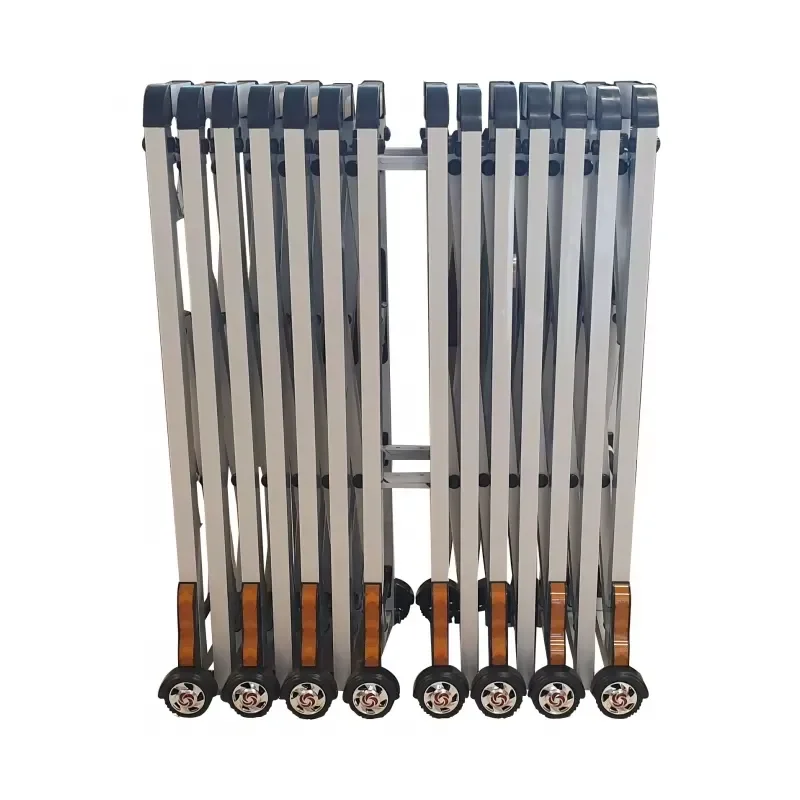 Manual Folding Security Barrier Aluminum Road Retractable Barrier Standing Sliding Gate Fence Guardrail Expandable Barrier