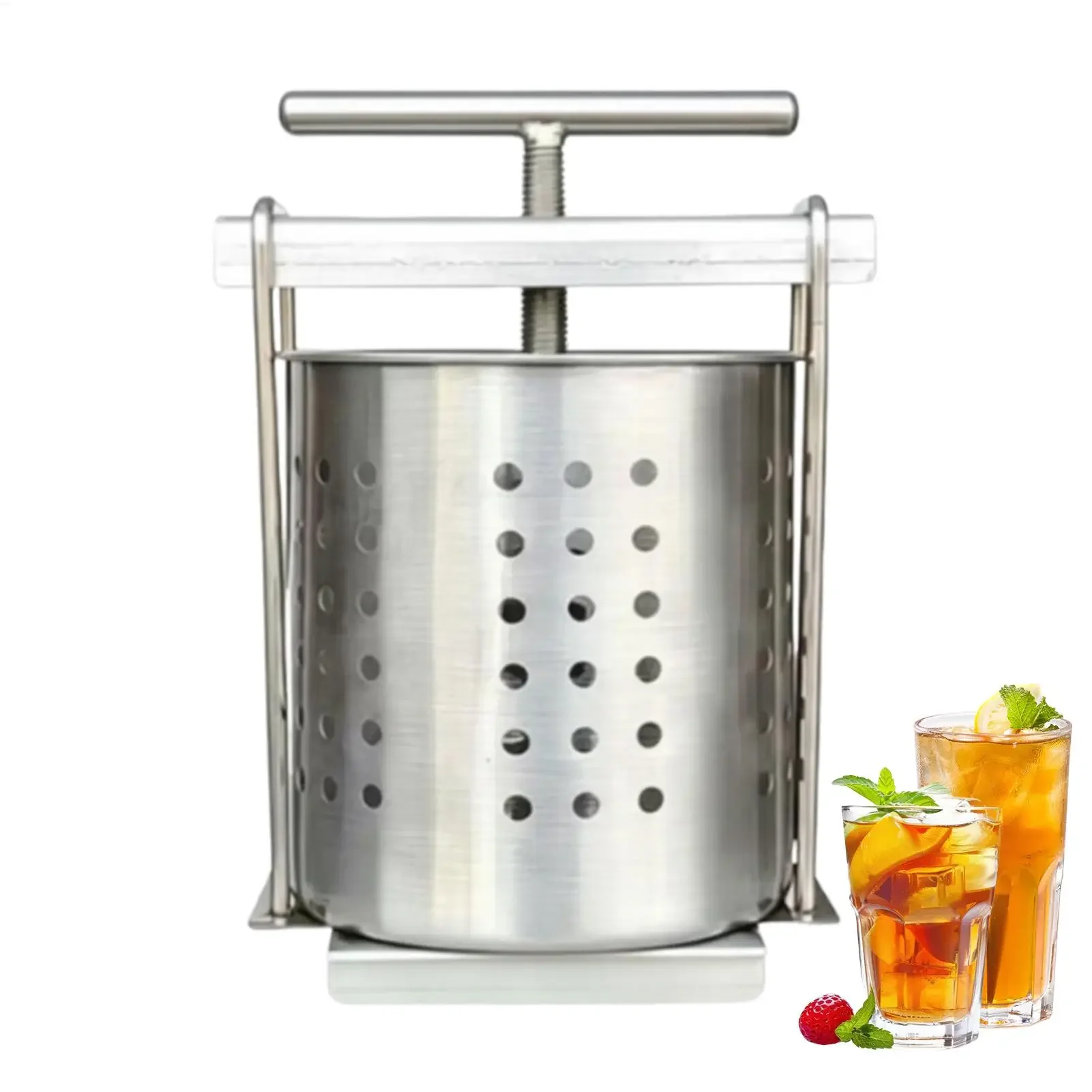 2.5L Dumpling Filling Press Manual Vegetable Presser Stainless Steel Vegetable Press Rust-Resistant For Home Cooks Beekeepers