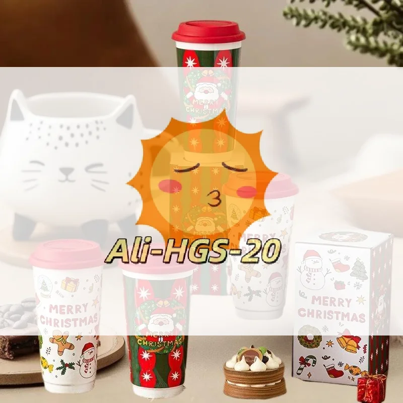 

Керамическая кружка Рождественского Санта-Клауса, 580 мл — герметичная силиконовая крышка, в комплекте подарочная коробка, идеально подходит для кофе/латевого и праздничного подарка