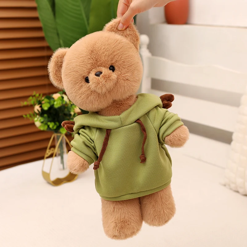 1 pz di alta qualità Cosplay orso peluche bambola cuscino dinosauro squalo girare bianco marrone orso peluche per ragazzi ragazze morbido Comfort giocattolo