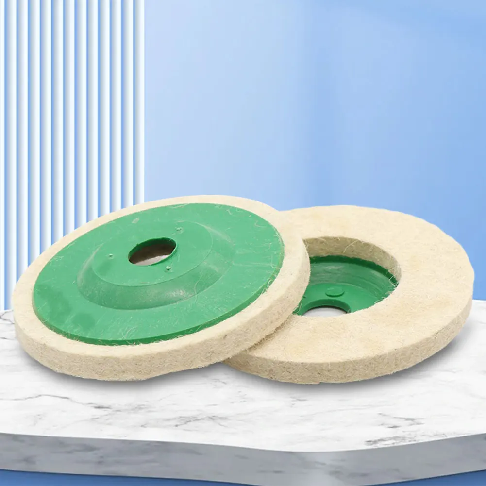 

5 Pcs Wool Polishing Wheel Wear-Resistant 4 Inch Buffing Disc for Angle Grinder 100mm for Car Metal Marble Glass Ceramics