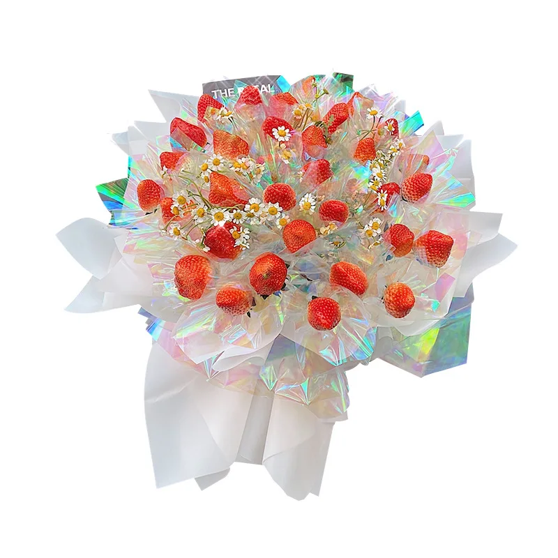 Rainbow film laser gradient color film transparent cellophane wrapping paper flower shop bouquets gift