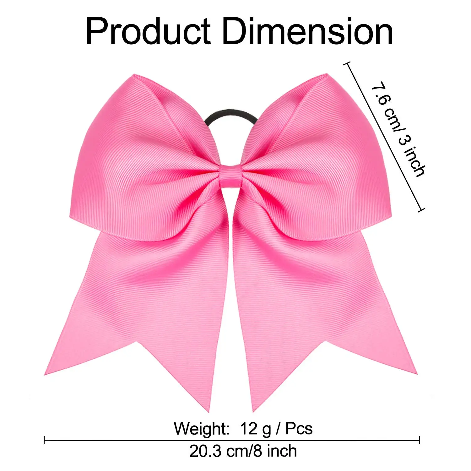 Jumbo Cheerleading Bow 8 Inch Large Cheer Hair Bows with Ponytail Holder for Teen Girls Softball Cheerleader Outfit Uniform Bow