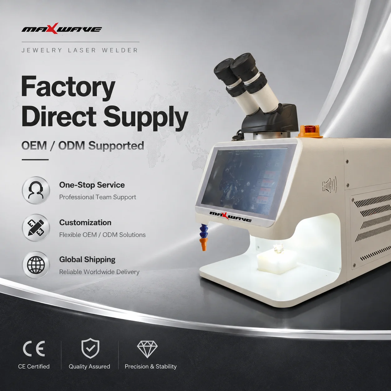 Jewelry Laser Welder Compact Benchtop Equipment for Gold Silver Jewelry Watch Eyeglass Frame and Precision Metal Repair