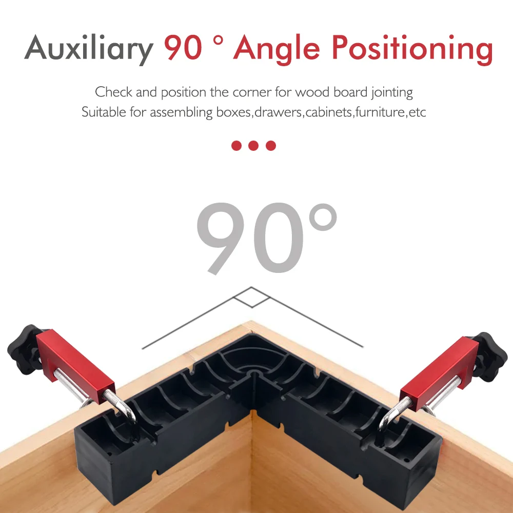 Woodworking Right Angle Clip Photo Frame Punching Fixing Jig Set 90 Degree Quick Positioning Woodworking Installation Tools