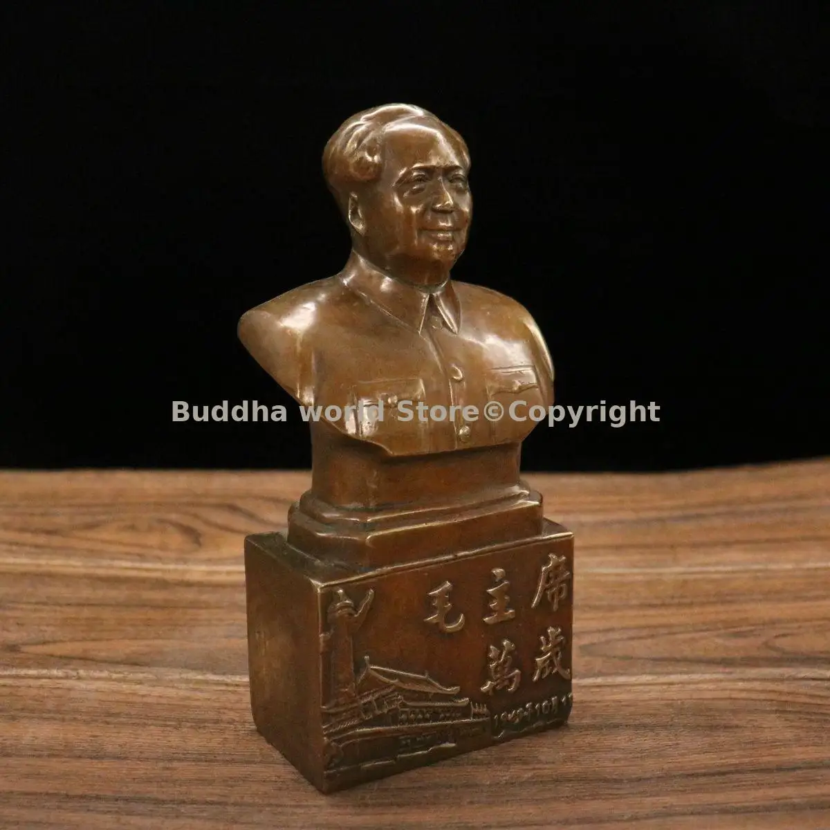 Vintage Collection CHINA the founding ceremony Bronze sculpture World War II CHINA BEIJING Revolutionist MAO ZEDONG statue 1949