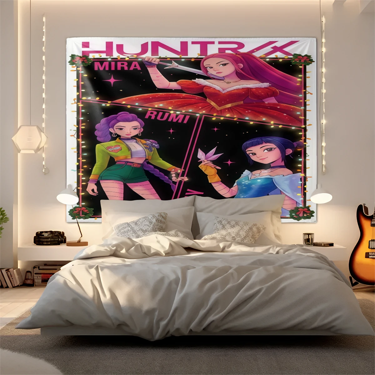

Unique Kpop Devil Hunter Tapestry Trendy Home Decor Suitable For Bedroom Living Room Office Corridor Party Ultimate Fan Gift