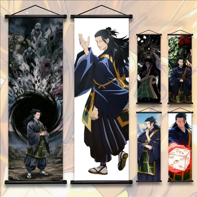 

Jujutsu Kaisen Geto Suguru Anime Art Fabric Wall Poster Hanging Scroll for Bedroom Gaming Room Decor Gift