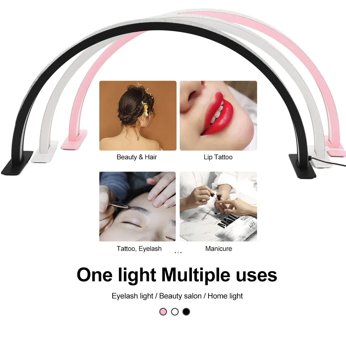 Custom Logo OEM nail supplies Half Month Led Nail Lamp Diamond Nail Table light ring lamp Salon Manicurist Tools Fill Light