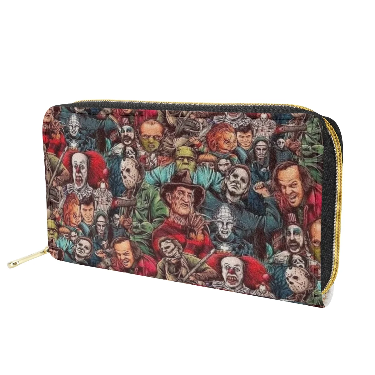 New Horror Movie Friends Character Print Wallet for Women Hot Long Money Bag Casual Shopping PU Leather Bank Card Holder Purse