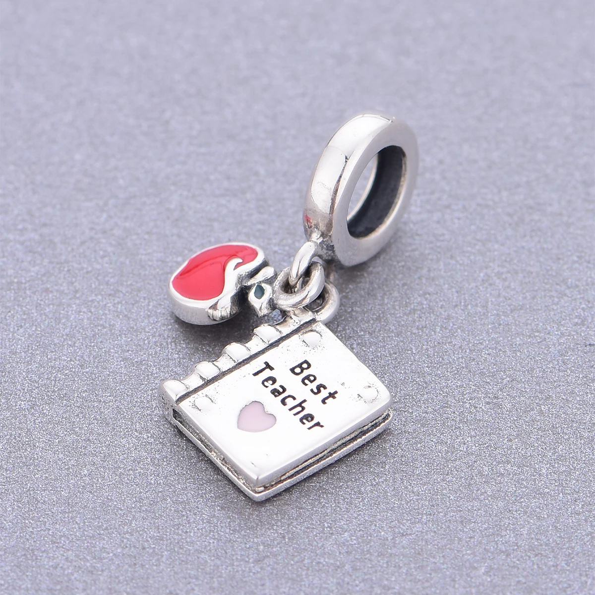 Fit Original Pan Charms Bracelet 925 Sterling Silver Best Teacher Book Apple Bead For Making Gradaution Gift Berloqe DIY