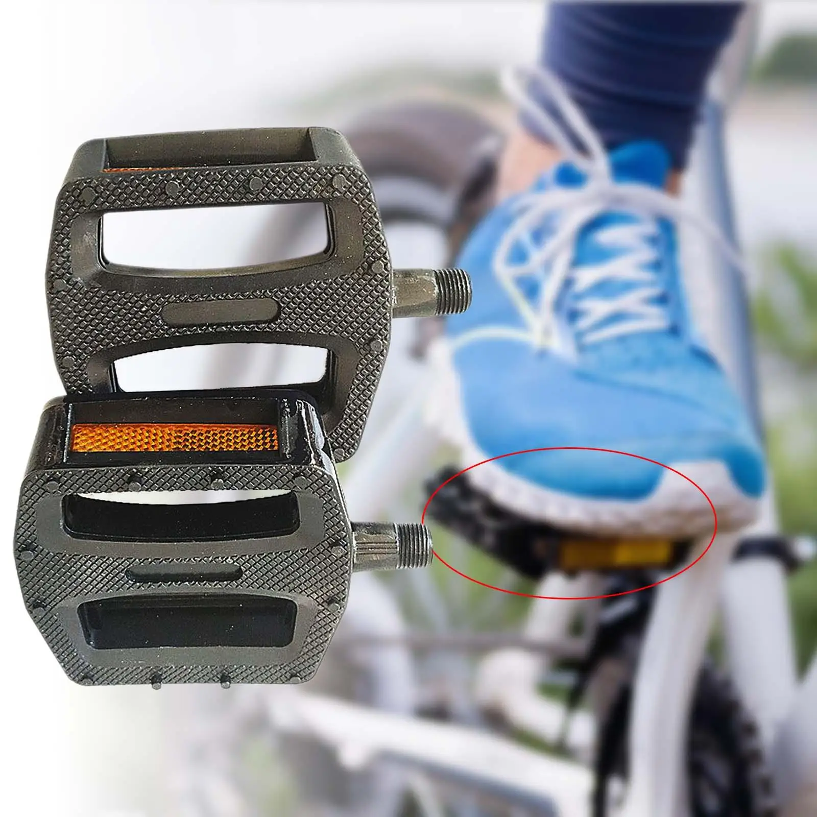 2x Bicycle Pedal Non Slip Professional Lightweight Mountain Bike Pedals Bicycle Cycling Pedal Bike Flat Pedal for Road Bike